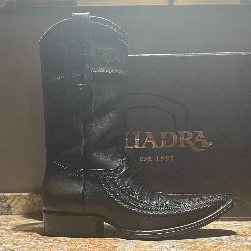 Cuadra Black Caiman Men's Cowboy Boots Worn Once. - Picture 6 of 11